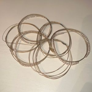 Gold wire w/ beads bracelets